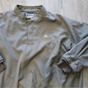 Zero Restriction Quarter Snap Pullover Brown Houndstooth Mens 2XL Robinson Ranch